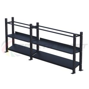 Купить Модульный стеллаж для гантелей, гирь и медболов 3180х430х1200 (2 секции) в Бакале 