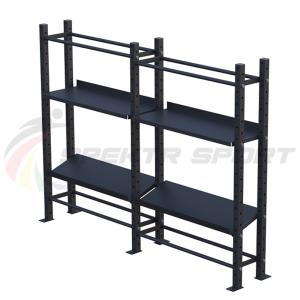 Купить Модульный стеллаж для гантелей, гирь и медболов 2580х430х1950 (2 секции) в Бакале 