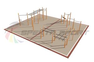 Купить Площадка уличная для воркаут Дворовая 2_76mm в Бакале 